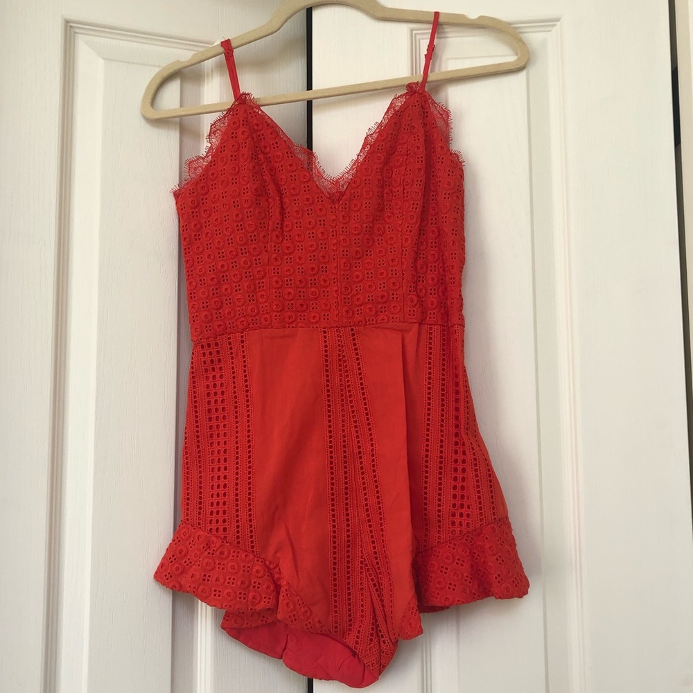 Saks Fifth Avenue RED Label Lace Romper Size XS